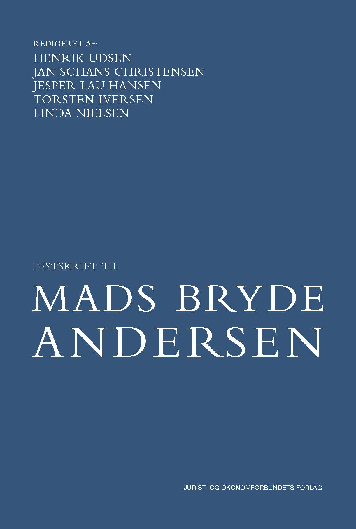 Cover af: Festskrift til Mads Bryde Andersen (1. udg.)